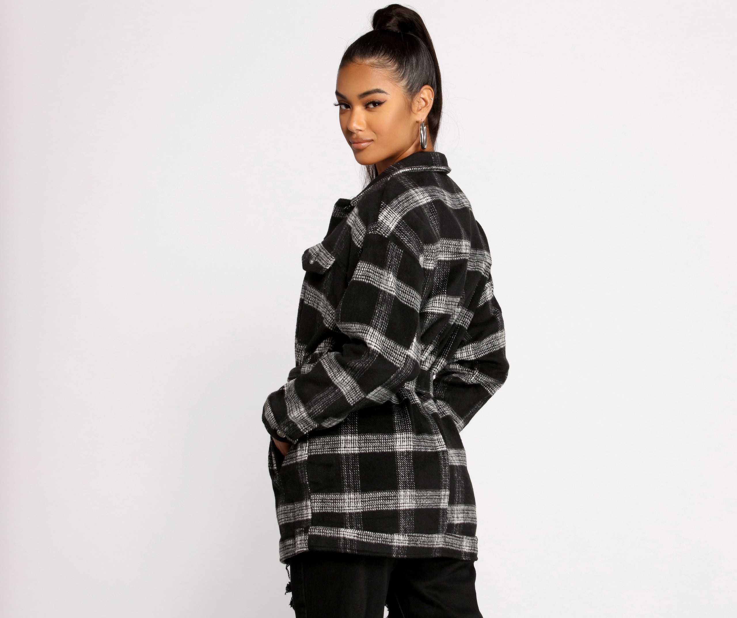 The One Belted Flannel Shacket