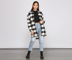 Bet On It Oversized Plaid Shacket