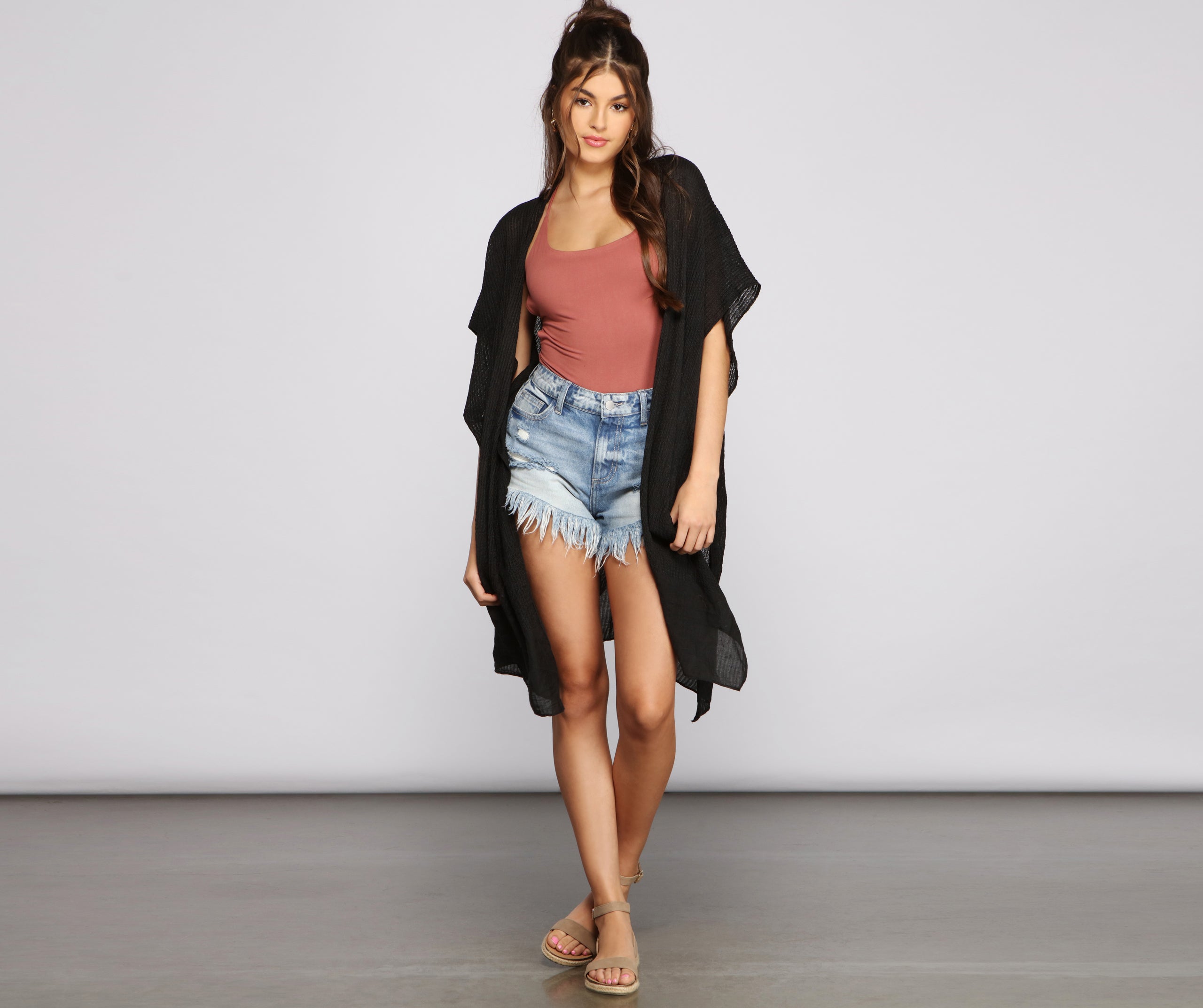 Basic And Chic Flowy Kimono