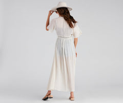 Hampton Vacay Crochet Trim Duster