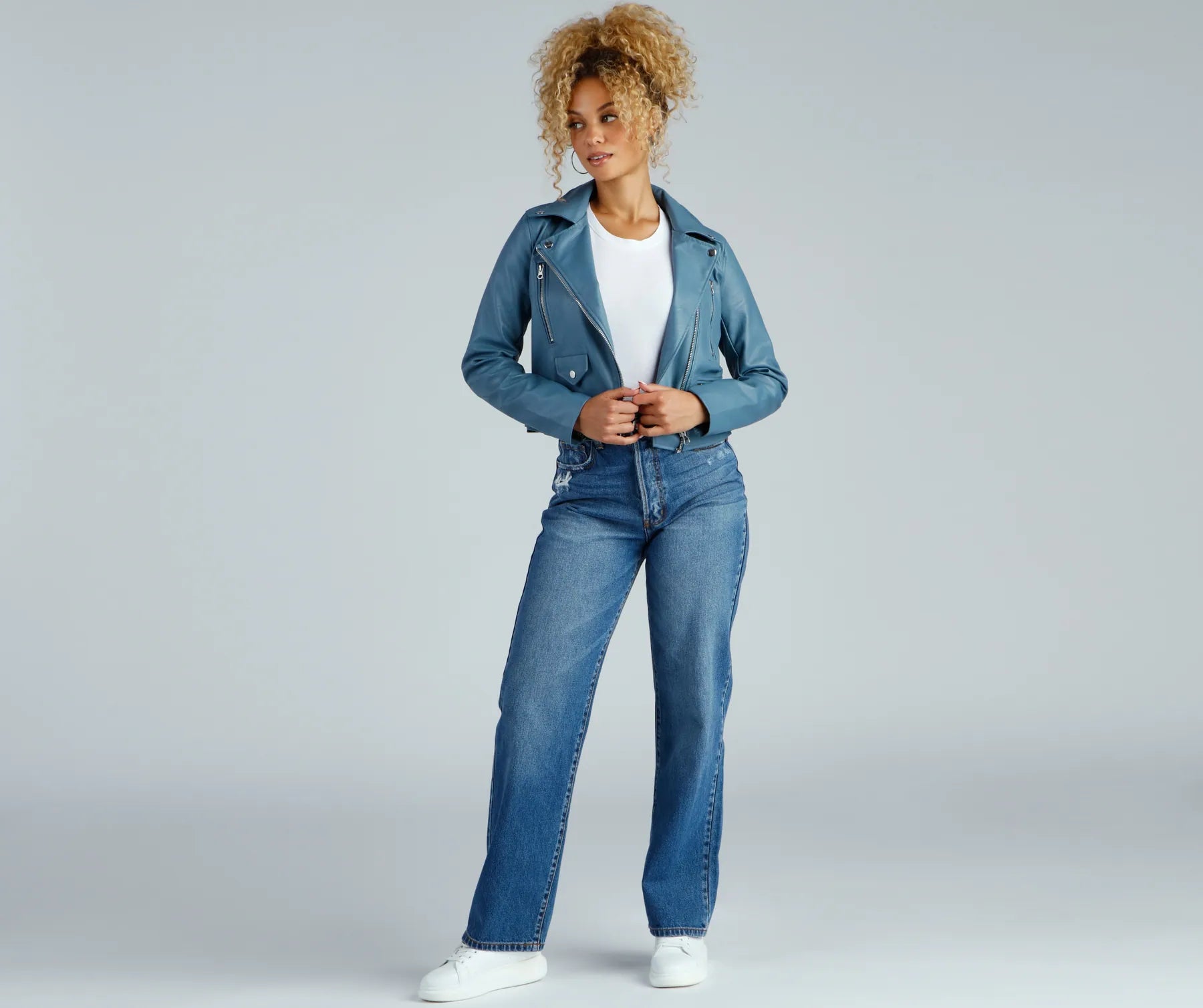 Major Edge Faux Leather Moto Jacket