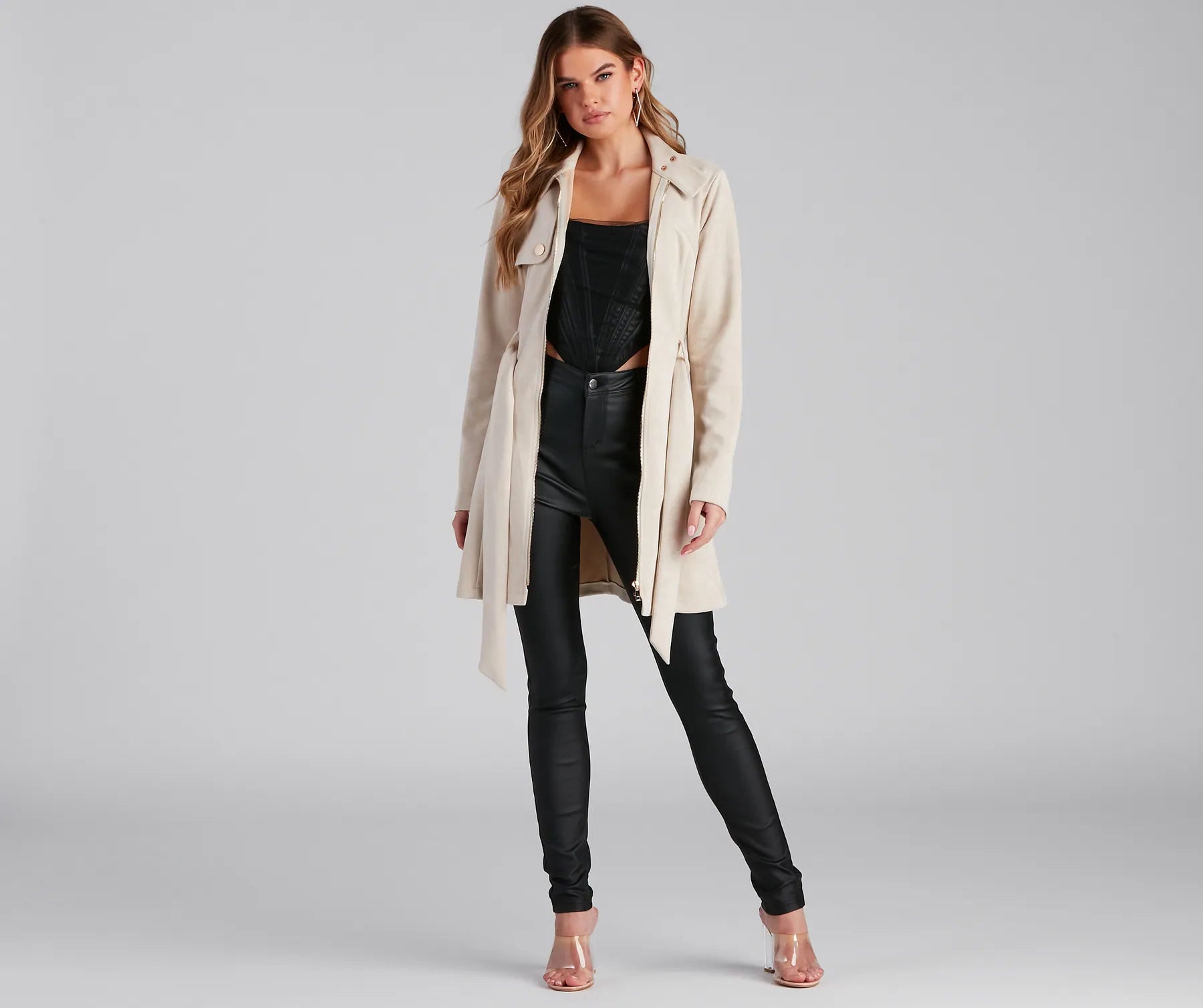 City Chic Babe Trench Dress