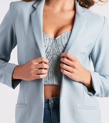 Best In Office Woven Boyfriend Blazer