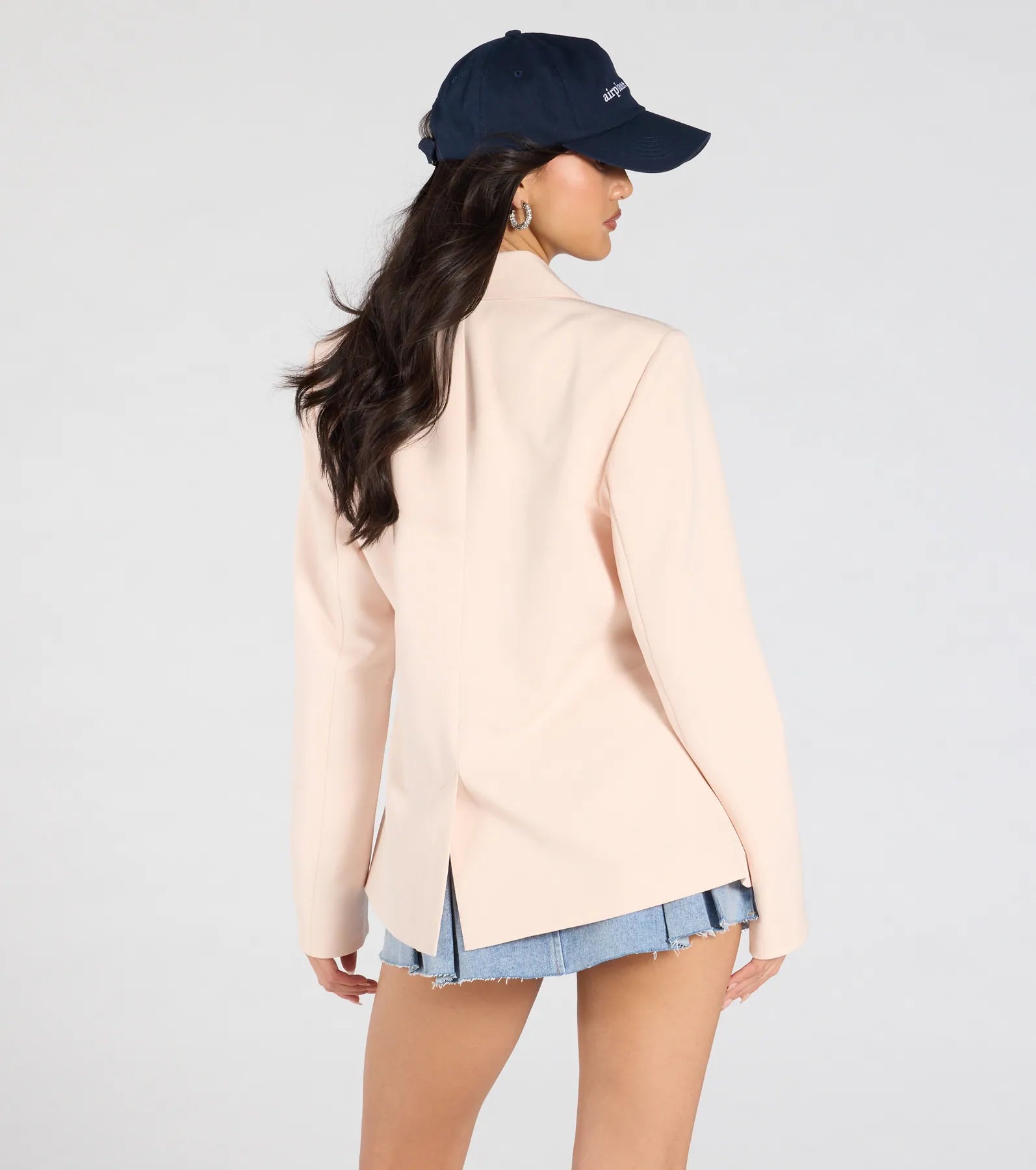 Miss Always On Time Collared Woven Blazer