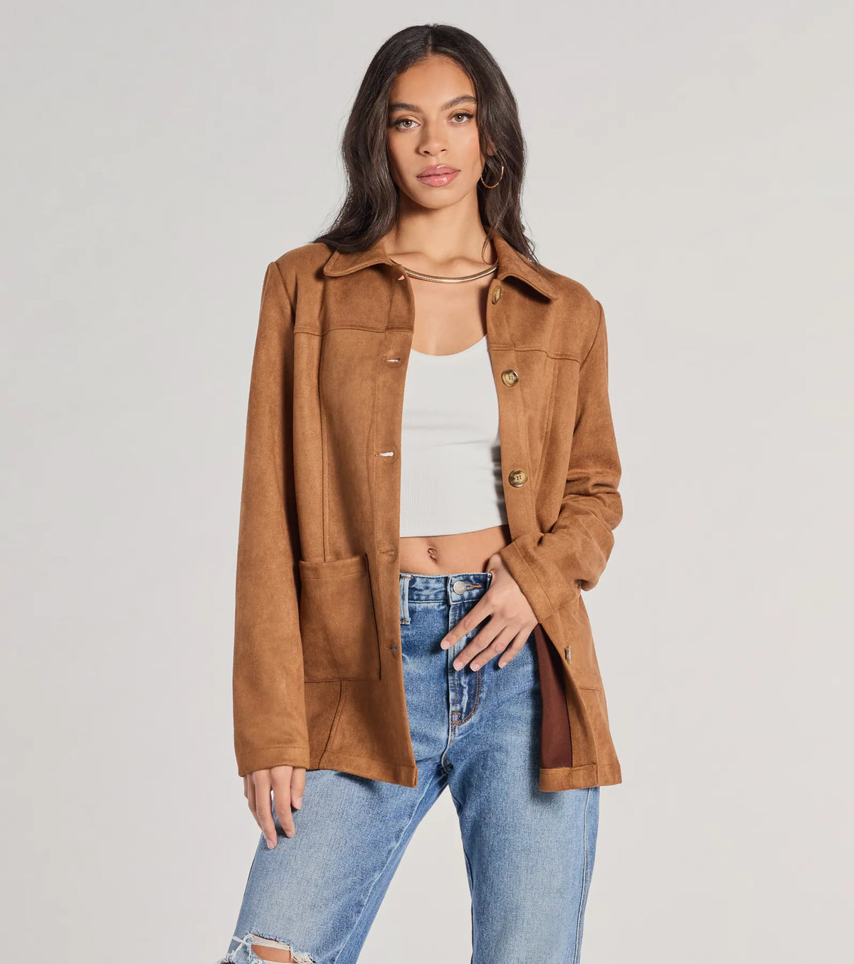 Seasonal Favorite Faux Suede Shacket