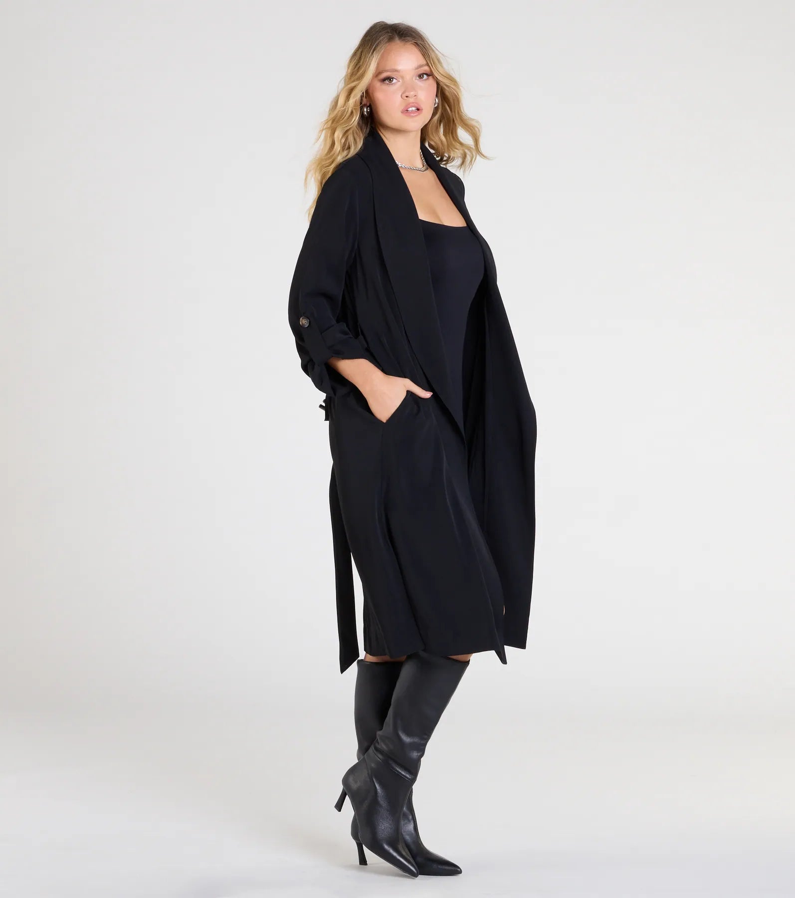 Stylish Season Belted Duster Trench Coat