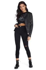 Bad Decisions Faux Leather Jacket