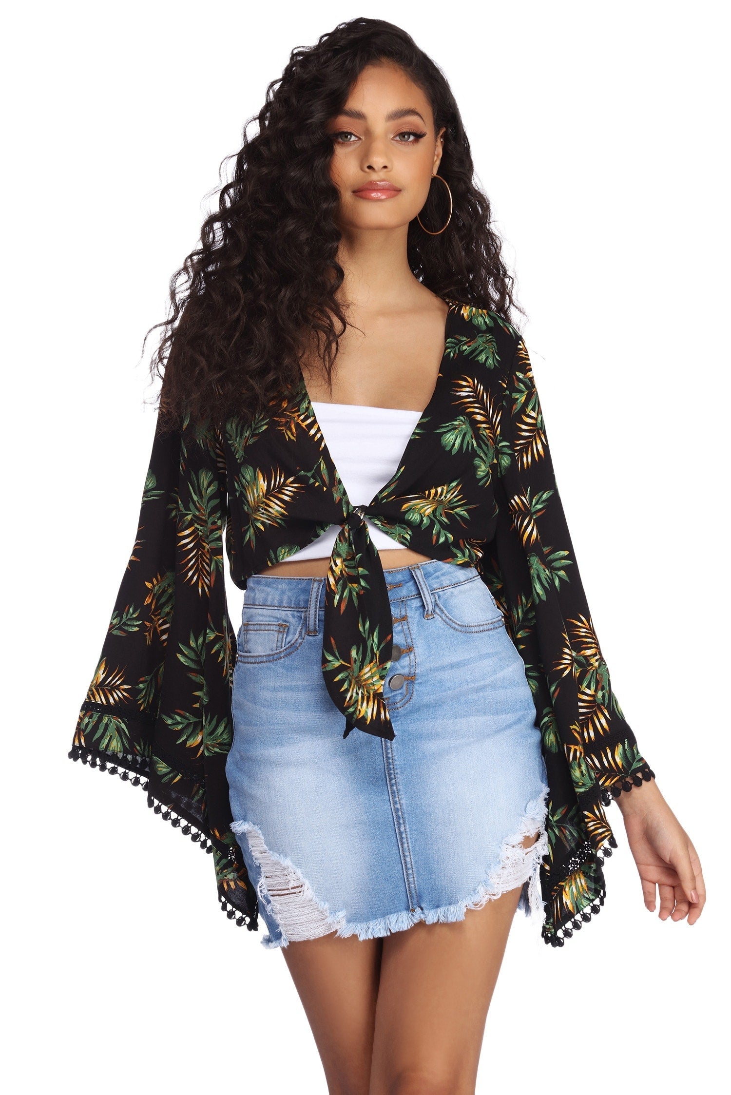 Paradise Tie Front Blouse