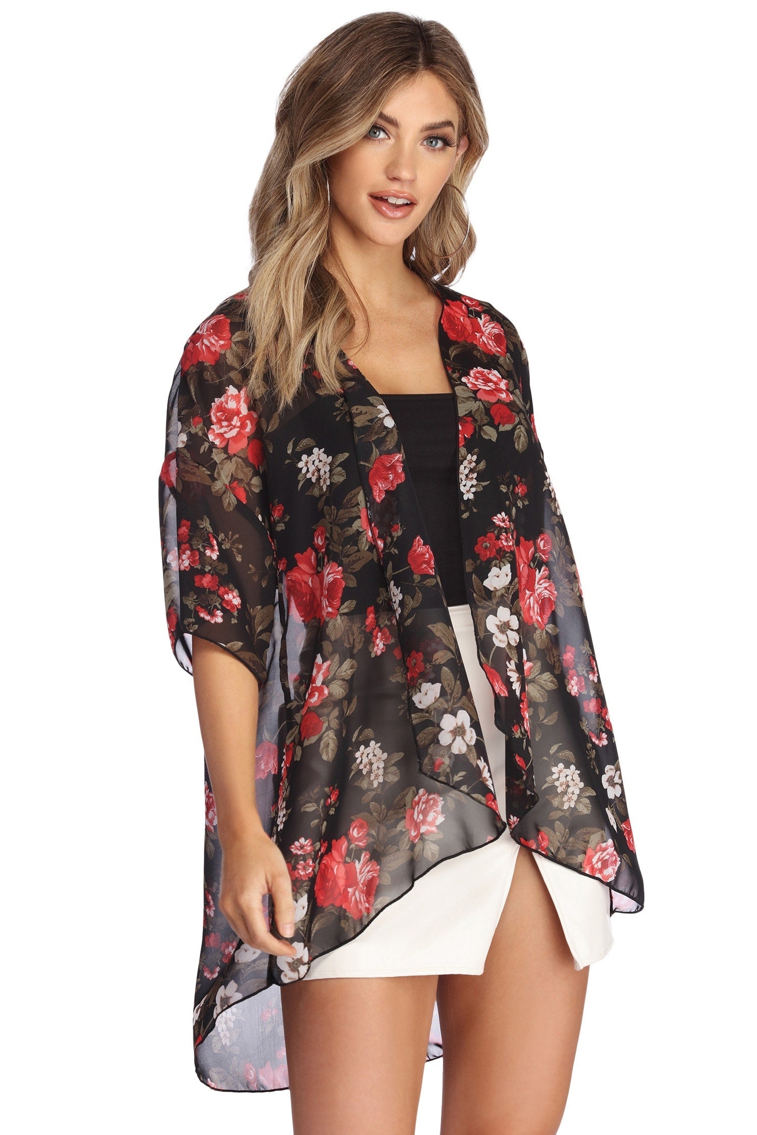 Fresh Breeze Floral Kimono