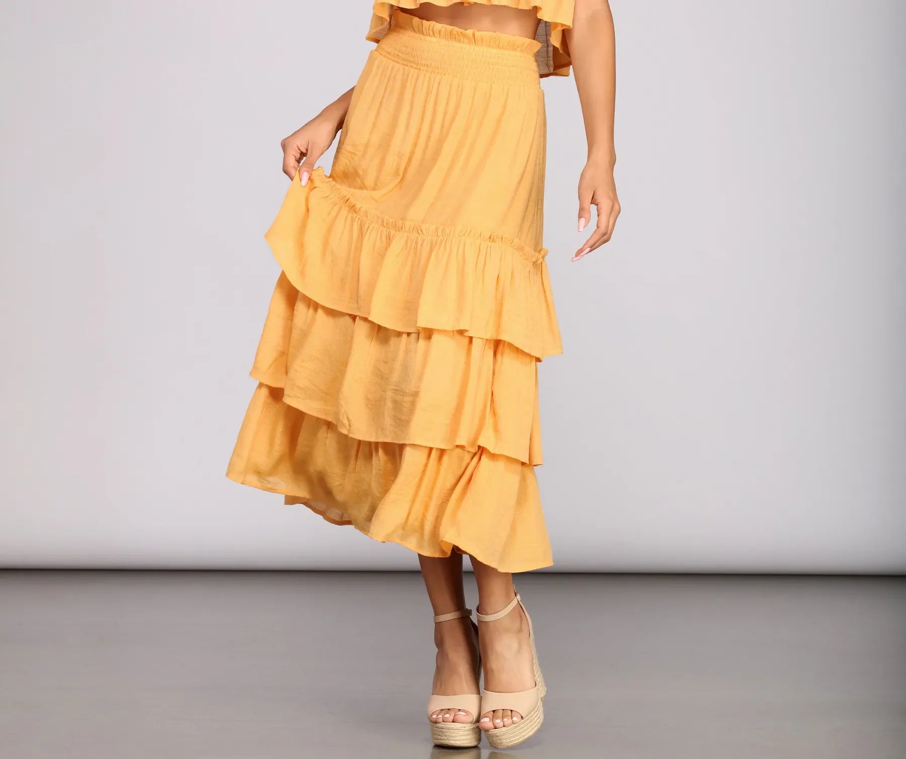 Boho Flow Tiered Maxi Skirt