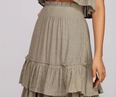 Boho Flow Tiered Maxi Skirt