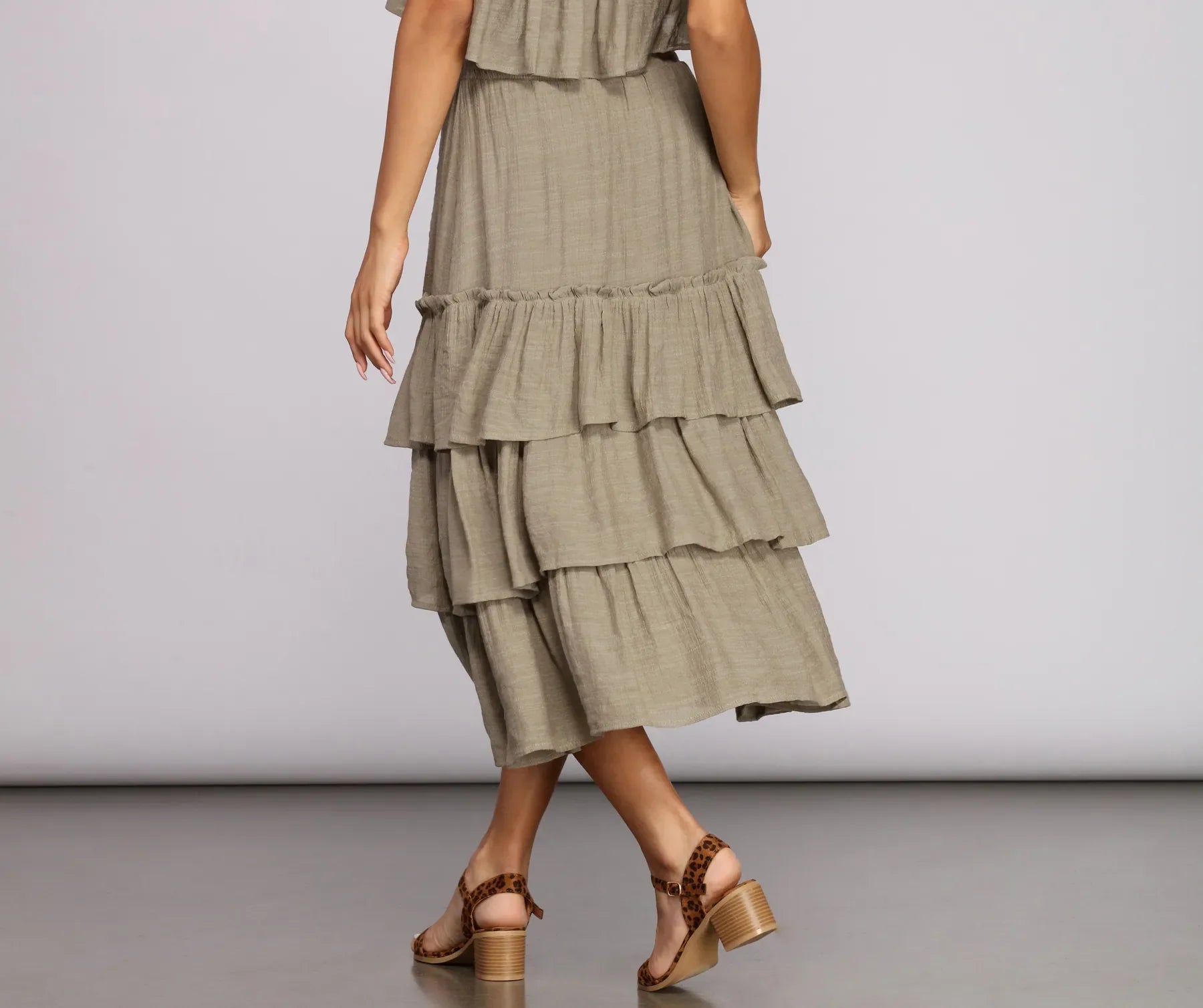 Boho Flow Tiered Maxi Skirt