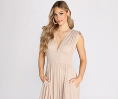 Totally Boho Smocked Waist Jumpsuit