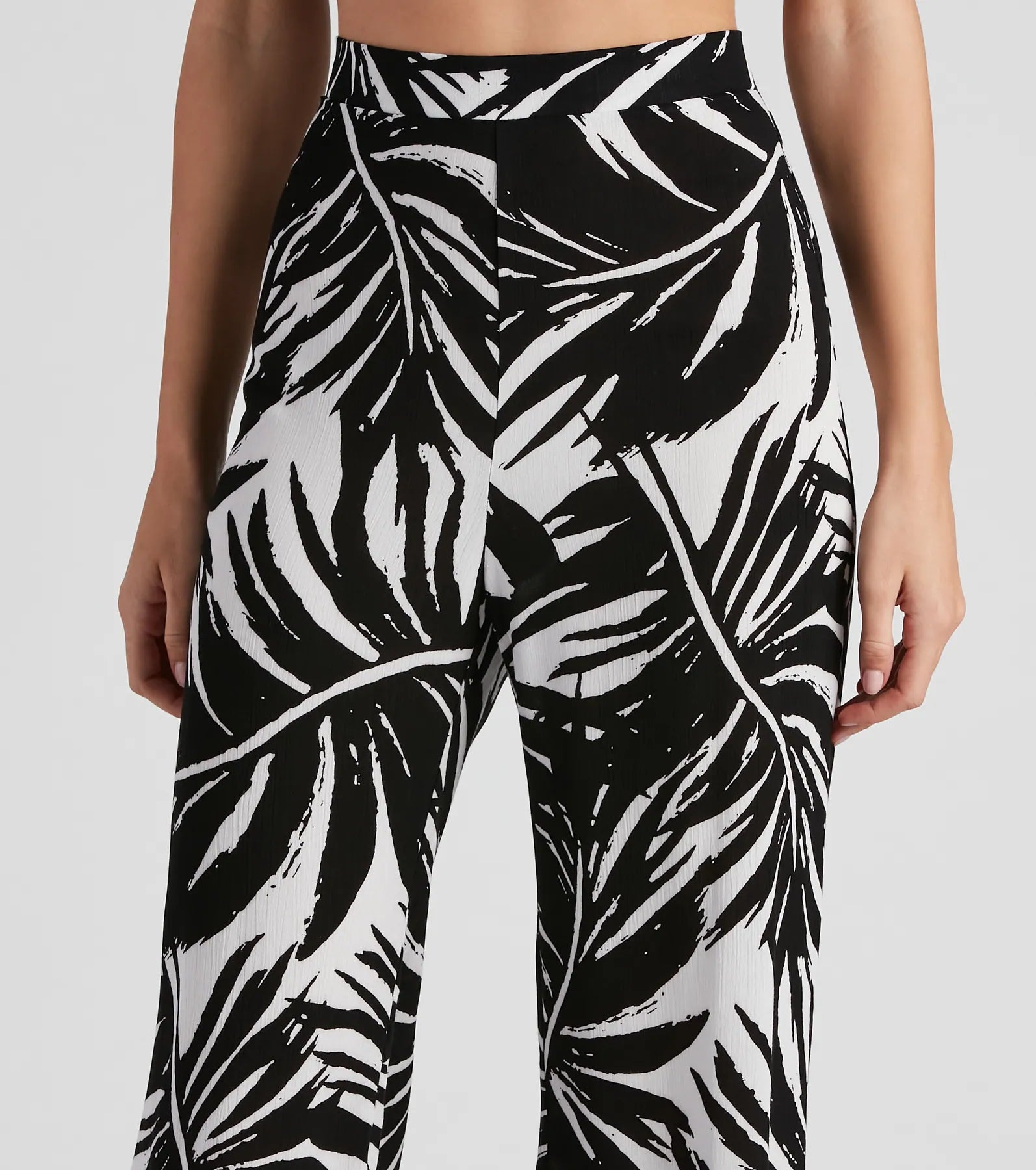Sandy Beaches Palm Wide-Leg Pants