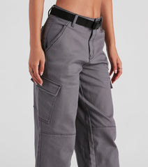 High Ranks Wide Leg Cargo Pants