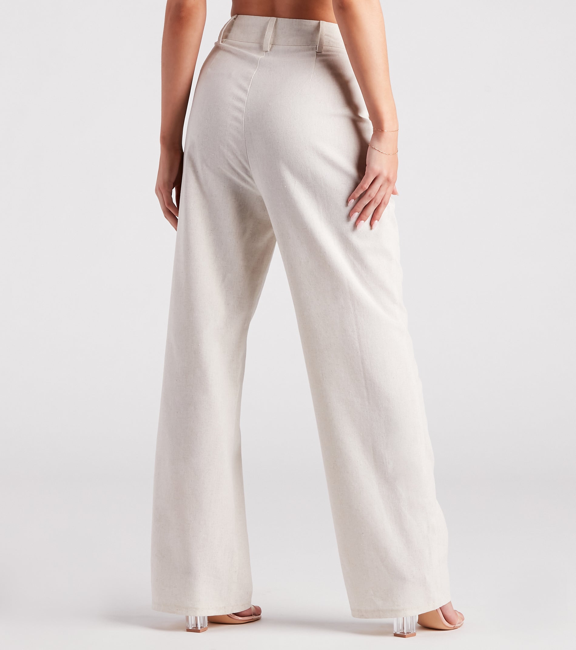 Make The Shift Linen Wide-Leg Trouser Pants