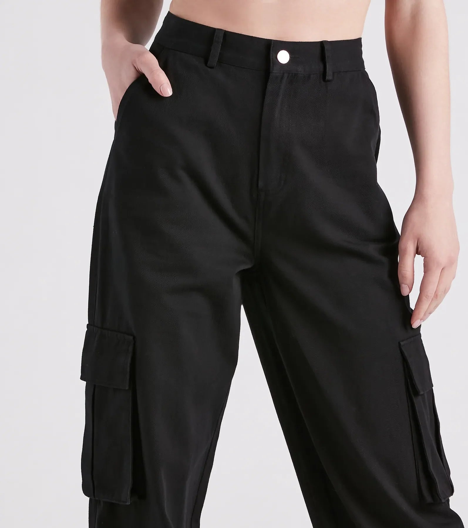 Serve Vibes High-Rise Cargo Denim Pants