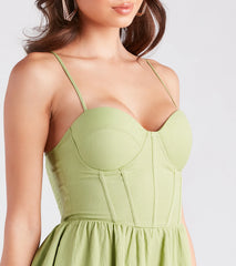 One To Flirt Linen Corset Romper