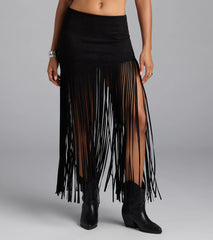 Shake It Up Fringe Maxi Skirt