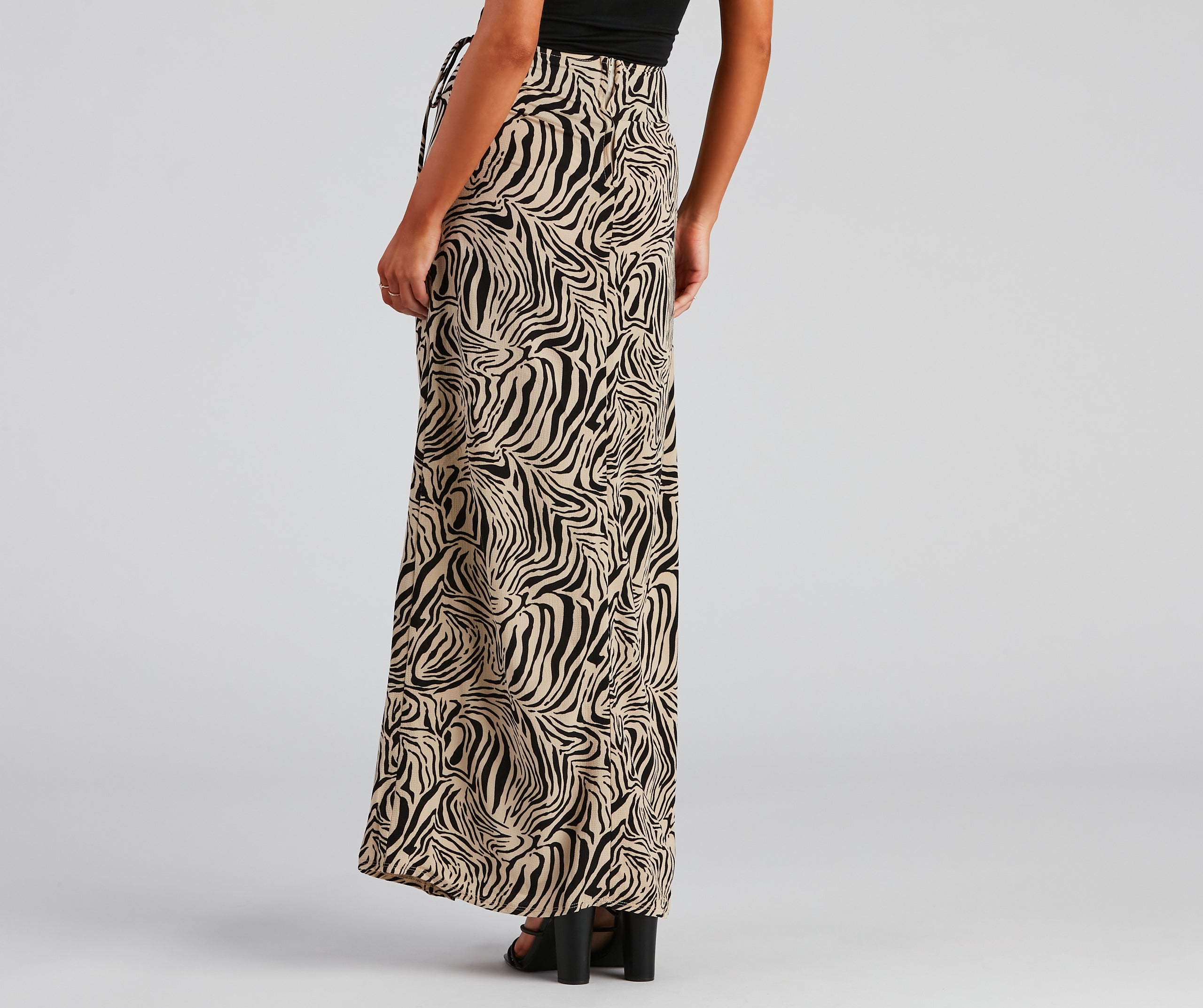Wild And Chic Zebra Maxi Skirt