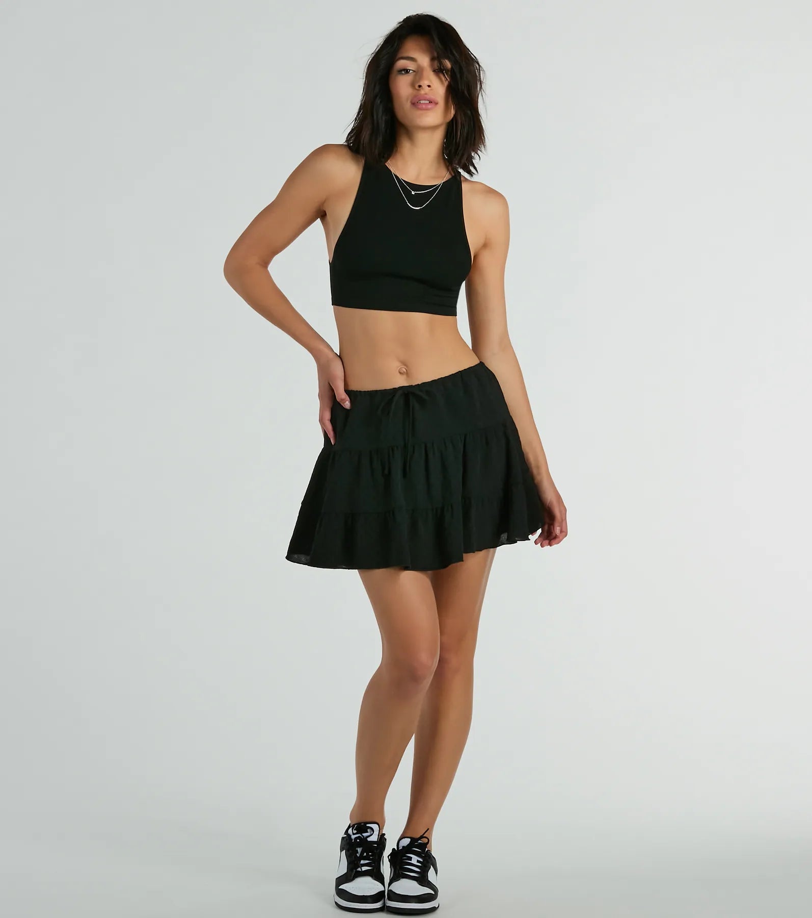 Playful Distraction Low Rise Ruffled Mini Skirt
