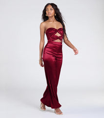 Looking Luxe Cutout Satin Wide-Leg Jumpsuit