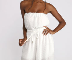 Sleeveless Dotted Wide Leg Jumpsuit