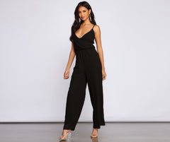 Glam Sophistication Sleeveless Chiffon Jumpsuit