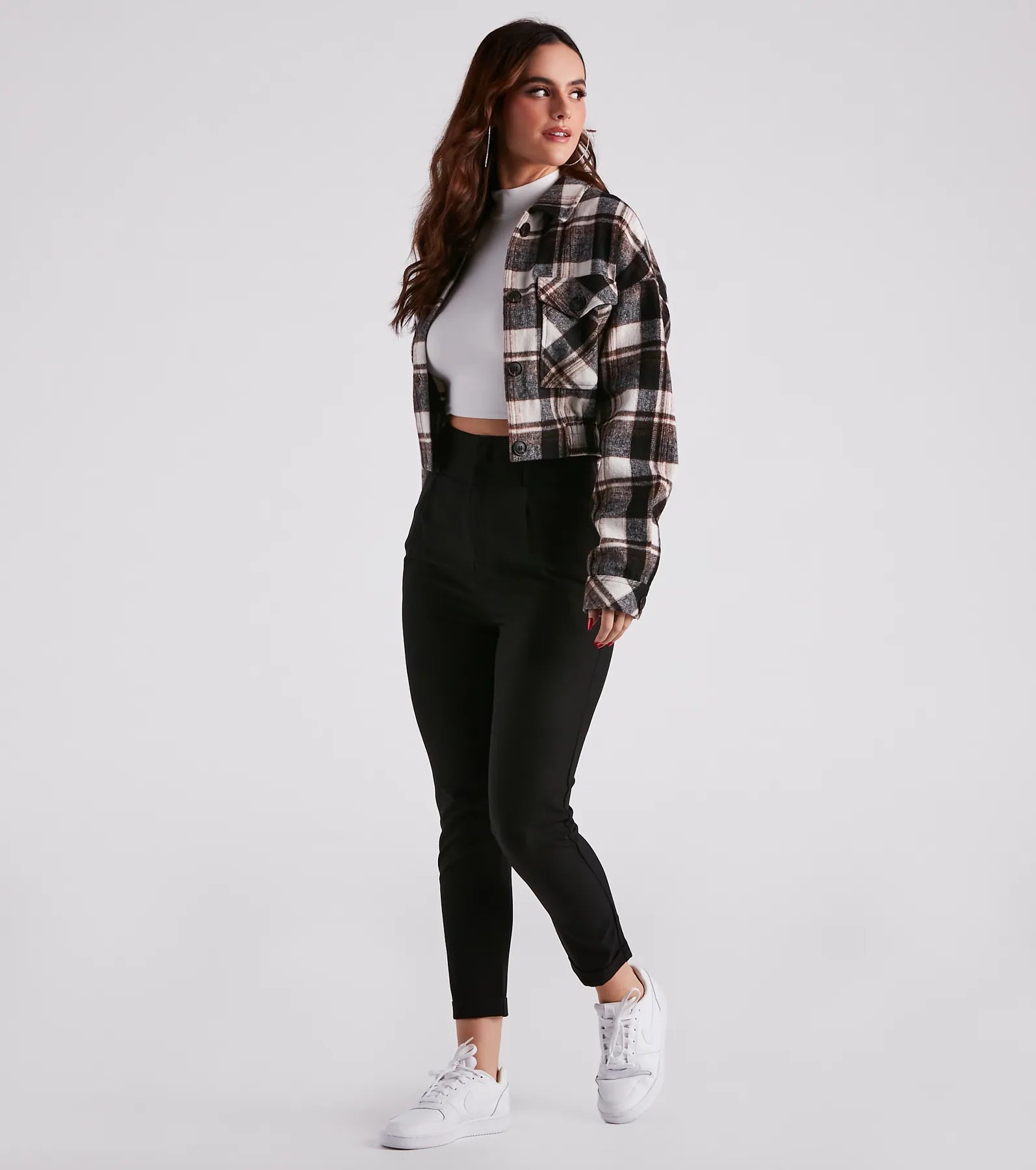 Perfectly Pleated Cuffed Trouser Pants