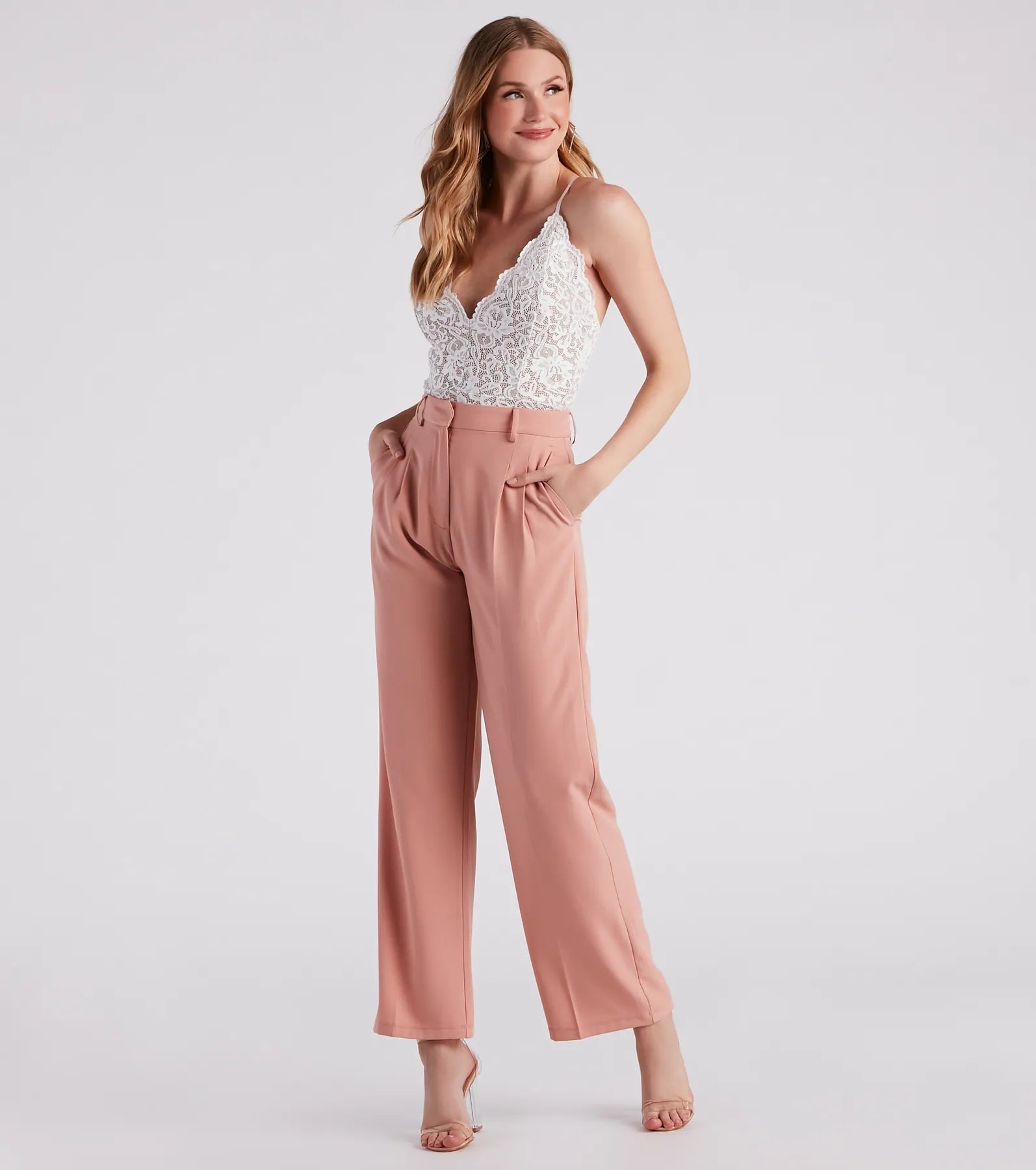 Chic Crepe Boyfriend Trouser Pants