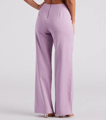 She Means Business Wide-Leg Pants