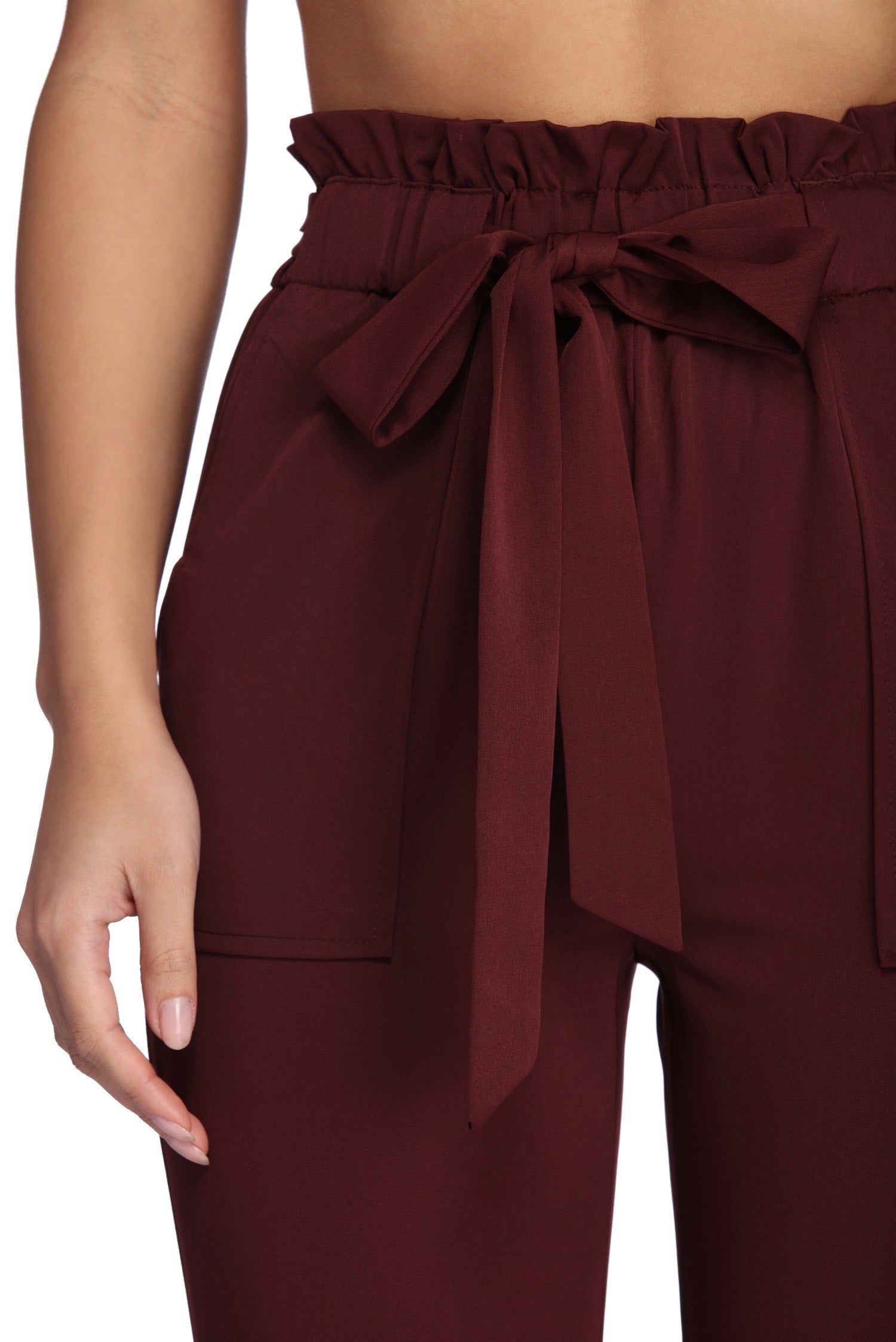 Classic Paper Bag Tie Waist Pants