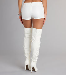 Level Up Faux Leather Hot Shorts