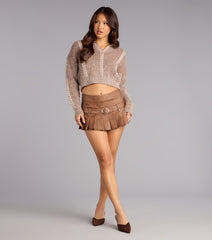 Bold Agenda Pleated Skort