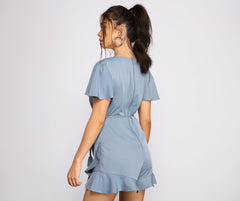 Flirty Vibes Ruffle Detail Romper