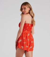 Sweet Summer Style Floral Romper