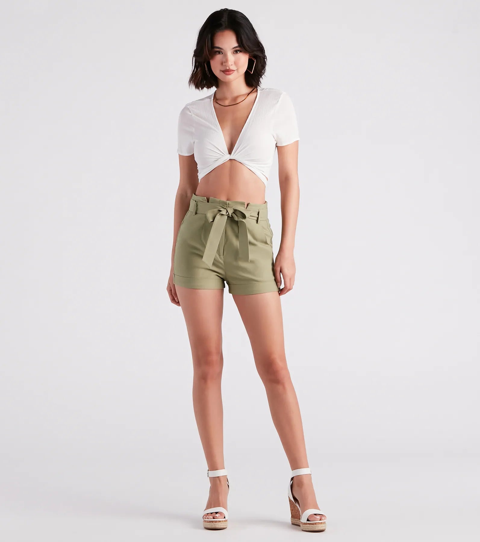 Chic And Polished Paperbag Shorts