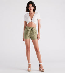 Chic And Polished Paperbag Shorts