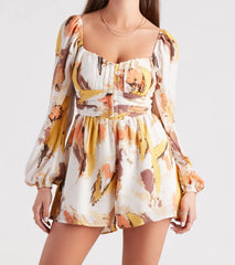 Greet The Season Abstract Printed Romper