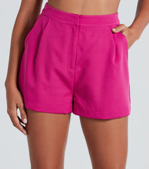Chic And Elevated Woven Trouser Shorts
