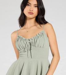 Swept Away Tie-Back Ruffled Romper