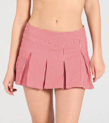 Absolute Darling Gingham Pleated Skort