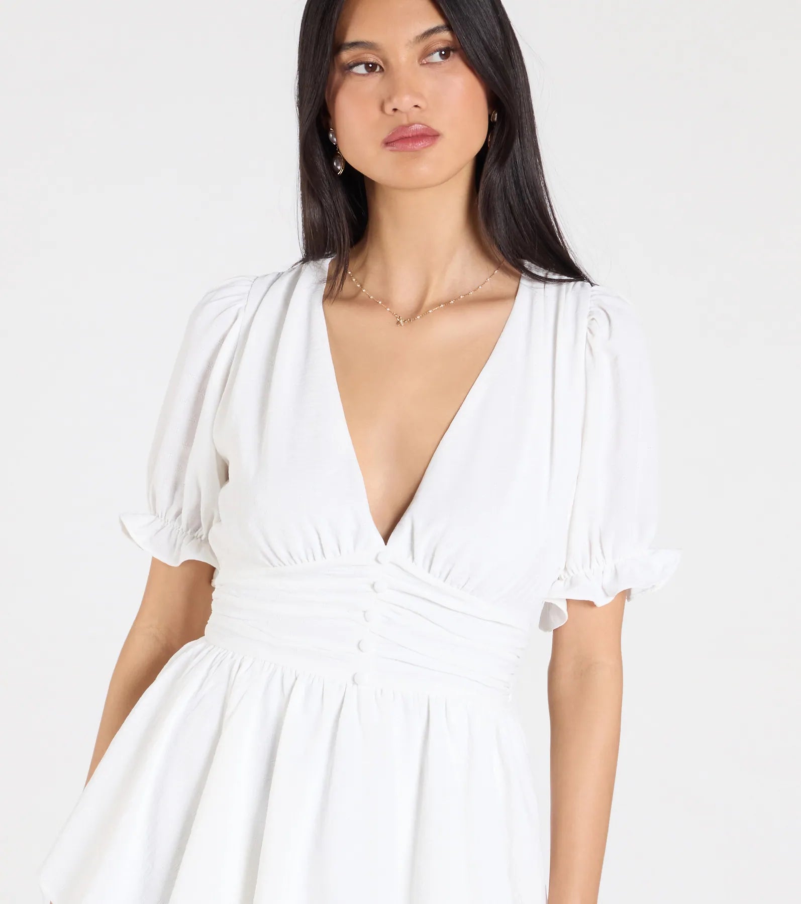 Stay Sweet Short Sleeve Button Romper