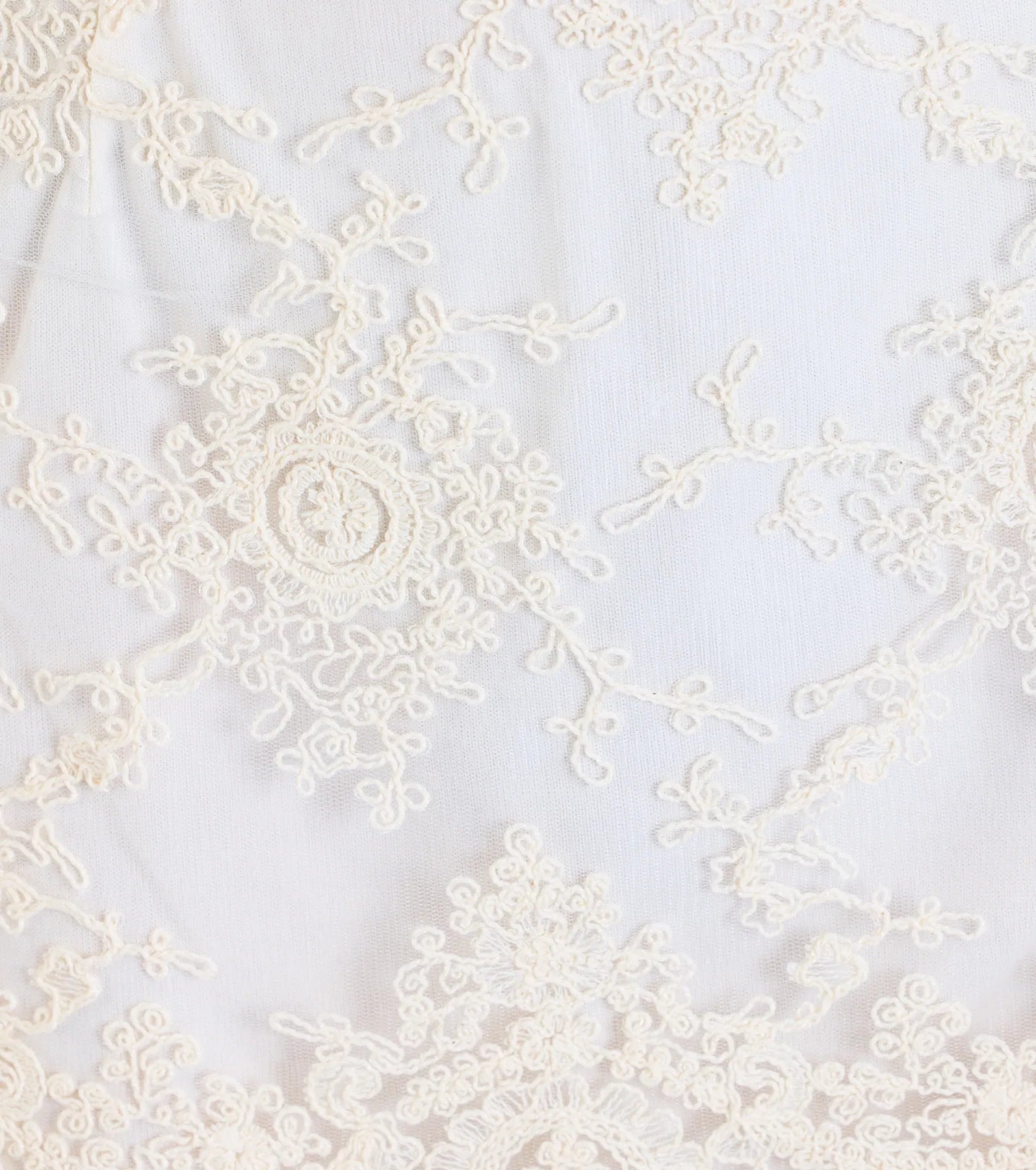 Boho Muse Lace Embroidered Mini Skirt