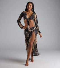 Under The Sun Tropical Slit Maxi Skirt