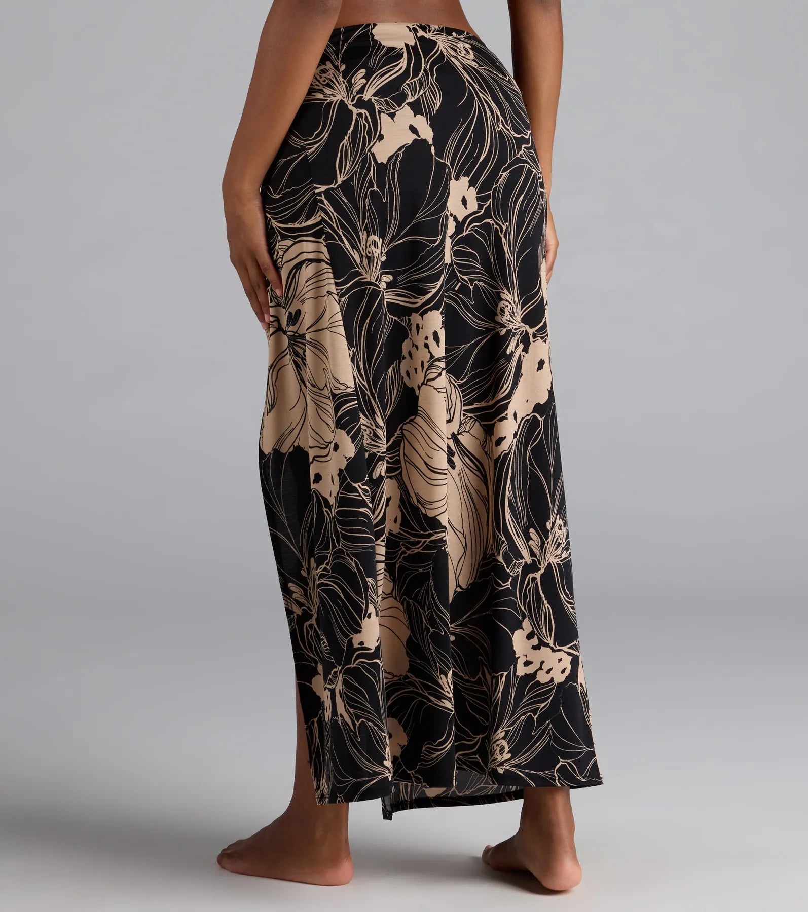 Under The Sun Tropical Slit Maxi Skirt