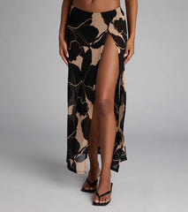 Resort Calling Mesh Slit Maxi Skirt