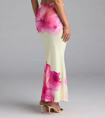 Sandy Shores Tropical Floral Maxi Skirt