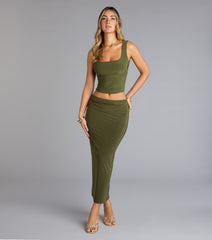 Bold Simplicity Bodycon Maxi Skirt