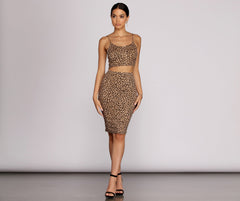 Lush Pencil Midi Skirt